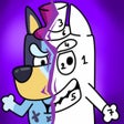 أيقونة البرنامج: Bluey Coloring by Number