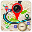 أيقونة البرنامج: gps map camera compass