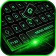 Neon Green Future Tech Keyboar