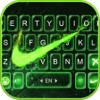 Green Neon Check Keyboard Theme