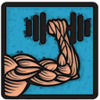 Weight training exercises icon