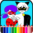 Miraculous Ladybug  Cat Noir Coloring Book Kids