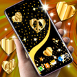 程序图标：Gold 4K Hearts Live Wallp…