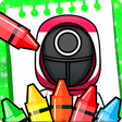 Programikonen: Squid Game Coloring Pages