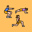 squat plank lunge challenge