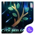 City Night Reflection-APUS Launcher theme
