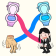 Иконка программы: Toilet Rush: Draw to Toil…