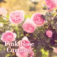 Pink Rose Curtains Theme