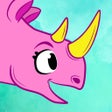 Ícone do programa: Pink Rhino. Kids Animal S…