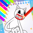 Cartoon cat coloring book