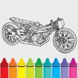 Drag Bike Coloring Book