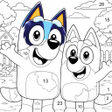 Ikona programu: Cartoon Bluey Color by Nu…