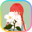 プログラムのアイコン：카카오톡 테마 - 꽃과 소녀
