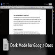 Icon of program: Dark mode for Google Docs