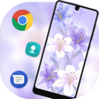 プログラムのアイコン：Flower theme Purple flowe…