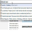 Ikon program: Recent history search