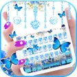 Spring Blue Butterfly Keyboard Theme