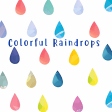 Cute Wallpaper Colorful Raindrops Theme