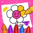 Flower Glitter Coloring Book