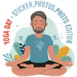 Yoga day sticker - 2022