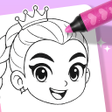 ไอคอนของโปรแกรม: Doll Princess Coloring Ga…
