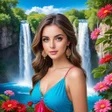 Waterfall Photo Frames editor