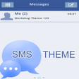Icon of program: White Blue Theme GO SMS