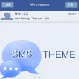 White Blue Theme GO SMS