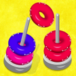 أيقونة البرنامج: Hoop Stack Color Sort Puz…