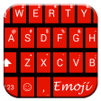 Emoji Keyboard Tiles Red Theme