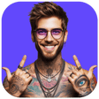 Icon of program: Man Tattoo & Hairstyle Ed…