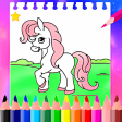 Coloring Horse Pony Rainbow