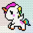 Pixel.Unicorn: Pixel Art Color By Number