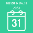 Calendar in English 2023
