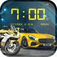 プログラムのアイコン：Cars and Bikes Clock Live…