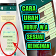 Cara Ubah Huruf WA Berwarna