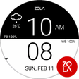 程序图标：Two Sides Flat Watch Face
