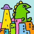 Icon of program: 怪獣タウン ゆるかわ落書き風壁紙きせかえ