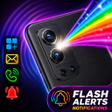 أيقونة البرنامج: flash on call: sms flash …