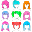 How to draw anime hair step by step