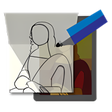 Draw on a paper icon