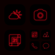 Ikon program: Wow Red Neon Theme - Icon…