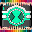 Ikona programu: Ben aliens 10 coloring bo…