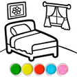 أيقونة البرنامج: Bedroom Coloring For Kids