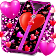 Heart zipper lock screen
