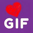 GIF Love stickers. Special