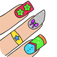 プログラムのアイコン：Glitter Nail Coloring Boo…