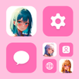 Wow Anime Angel Icon Pack