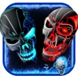 Neon Evil Skull 3D Theme Colle