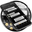 SMS Messages Metallic Silver icon